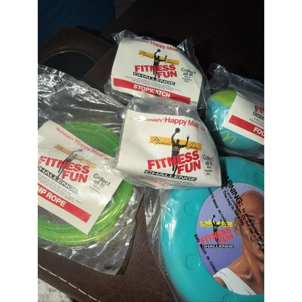 1991 McDonalds Happy Meal Toys Michael Jordan Fitness Fun Challenge, 5‎ Pieces